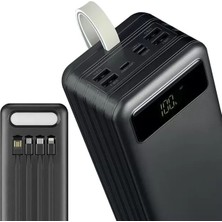 EstoreBox Powerway TX60 Siyah 60000 Mah Çoklu Çıkış Dijital Göstergeli Ekstra Kablolu Powerbank
