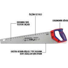 EstoreBox Workpro WP215007 500MM Sk5 7 Tpi Ağır Hizmet Tipi El Testeresi