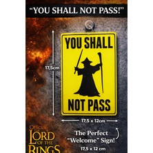 Figür Bende Yüzüklerin Efendisi "you Shall Not Pass" Kapı ve Duvar Dekoru – 17,5 x 12 cm