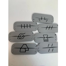 Figür Bende Figürbende Naruto Anime Akatsuki Köy Sembolleri Anahtarlık Seti – 7'li Koleksiyon | Pla 3D Baskı Hediyelik Koleksiyonluk Anime