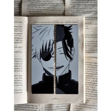 Figür Bende Jujutsu Kaisen Gojo Satoru & Suguru Geto Ikili Kitap Ayracı | 3D Pla Baskı Anime Ayraç Hediyelik Koleksiyon