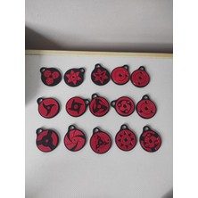 Figür Bende Naruto Sharingan Anahtarlık Seti – 15'li Koleksiyon (10'lu ve 5'li Siparişlerinizde Satıcı Mesajı Olarak Istediklerinizi Belirtmelisiniz) | 3D Baskı Çok Renkli Tasarım Koleksiyonluk Hediyelik Anime