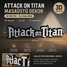 Figür Bende Attack On Titan Logo Masaüstü Dekoru (20 Cm) – 3D Baskı Pla Üretim Anime Hediyelik Koleksiyon