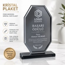 Best Hediye Kristal Cam Plaket Füme Renk