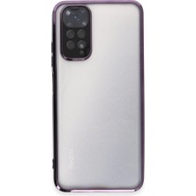 Najmaddin Mep Xiaomi Redmi Note 11 Kılıf Razer Lensli Silikon - Mor Najmaddin