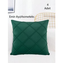 Emir-Ay@hometeks 4ADET Kapitoneli Kırlent Kılıfı , Yastık Kılıfı ( Leke Tutmayan Silinebilir Kadife )