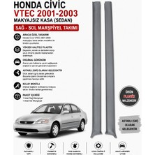 EP Garaj Otomotiv Honda Civic Vtec 2001-2003 Makyajsız Kasa Sedan Uyumlu Sağ Sol Marşpiyel Takımı | Plastik | Gri Astarlı