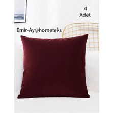 Emir-Ay@hometeks 4ADET Kırlent Kılıfı , Yastık Kılıfı ( Leke Tutmayan Silinebilir Kadife )