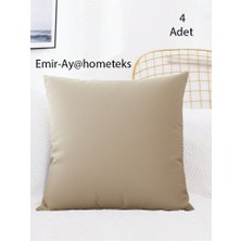 Emir-Ay@hometeks 4ADET Kırlent Kılıfı , Yastık Kılıfı ( Leke Tutmayan Silinebilir Kadife )