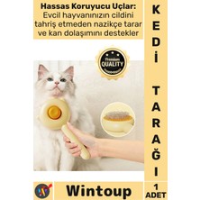 Wintoup #tarak Kedi Köpek Tüy Bakım Fırçası Pati Tasarımlı Otomatik Temizlenen Şık Pet Evcil Hayvan Tarağı