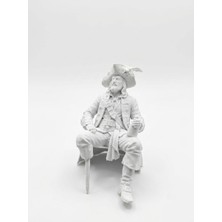 Demirhan3D 🏴‍☠️ Captain Barbossa Figürü | 10 cm Pla Dekoratif Oturan Karakter | Karayip Korsanları Masa Üstü Biblo ⚓