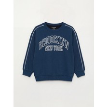 Lc Waikiki Yeni Sezon Bisiklet Yaka Baskılı Erkek Çocuk Sweatshirt