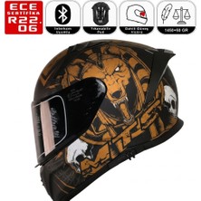 MTS M801 Snake Anubis Motosiklet Kaskı Spoiler Mod Güneş Vizörlü Full Face Kask