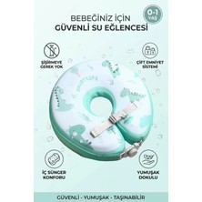 Oglo Içi Süngerli Çocuk Yüzme Simidi Şişirmesiz Çift Emniyetli Dino Temalı Yüzme Simidi