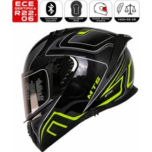 MTS M801 Snake Arrow Motosiklet Kaskı Spoiler Mod Güneş Vizörlü Full Face Kask