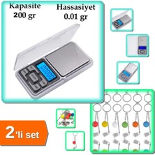Premini Dijital Hassas Elektronik Kuyumcu Terazisi ve Golf Anahtarlık Seti
