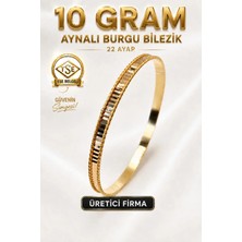 Aks Gold 22 Ayar (10 GRAM) Aynalı Burgu Ajda Bilezik Gold Altın Bilezik Düğün Nişan
