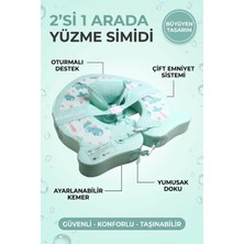 Oglo 2'si 1 Arada Büyüyen Çocuk Yüzme Simidi Dinozor Temalı Çıkarılabilir Iç Oturaklı Süngerli Pompasız 0