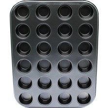 Belirtilmemiş 24 Gözlü Metal - Si̇yah Muffin Kek Kalibi (5047)