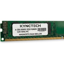 Kynctech 4 GB Ddr3 1333 10600 PC3-10600U Cl9 1.5V Mhz Pc Masaüstü Ram Bellek