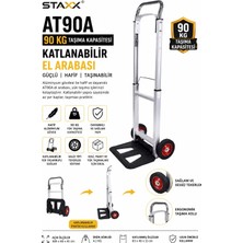 Staxx Power AT90A 90 kg Katlanabilir El Arabası Alüminyum Koli Paket Yük Taşıma Arabası Teleskopik Valiz Tipi