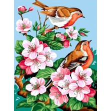 Seg Goblen 40X50CM - 926.339 Kiraz Çiçekleri ve Iki Kuş