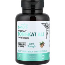 Nutri, 20:1 Extract Tongkat Alı Tribulus Eurycoma Longifolia 120 Vegan Capsules