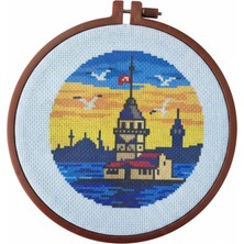 Kanaviçe Başlangıç Seti, Baskılı Etamin Kiti - Kız Kulesi