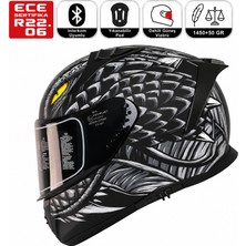 MTS M801 Snake Draglax Gri Motosiklet Kaskı Spoiler Mod Güneş Vizörlü Full Face Kask
