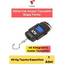 Premini Taşınabilir Seyahat Bagaj Ağırlık Tartısı, LCD Ekran, 40 kg Kapasite