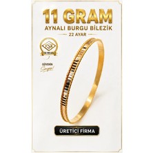 Aks Gold 22 Ayar (11 GRAM) Aynalı Burgu Ajda Bilezik Gold Altın Bilezik Düğün Nişan
