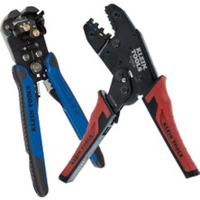Rota Style Klein Tools 80013 Kablo Alet Seti, Otomatik Kablo Sıyırıcı Cırcırlı Yalıtımlı Terminal Sıkıştırı