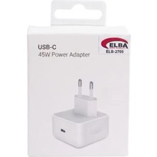 Elba ELB-2705 45W Beyaz Usb-C Ev Şarj Kafa