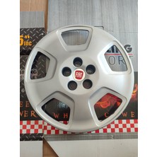 Yk Fiat Fiorino / Doblo Uyumlu 5 Bijon 15 Inç Jant Kapağı 4'lü Takım Amblem Hediyeli