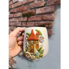 Bonita Bon Luxe El Yapımı 3D Kabartmalı Seramik Kupa | Fantastik Masal Temalı | El Boyaması Özel Tasarım Kahve & Çay Kupası | Koleksiyonluk Handmade Mug