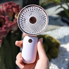 Rota Style Mini El Fanı Şarjlı Taşınabilir, USB Şarjlı Mini Fan, El Tipi Yaz Fanı, Sessiz Güçlü El Vantilat