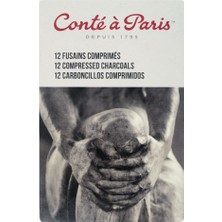 Conte a Paris : Sıkıştırılmış Kömür Kalem Seti : Karton Kutu (12 Adet Karışık)