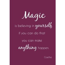 Rota Style Notizbuch A4 - Kariert "magic Is Believing In Yourself, If You Can Do That You Can Make Anything Ha