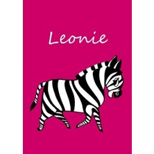 Rota Style Leonie: Notebook / Coloring Book / Diary - Leonie - Din A4 - Blank - Zebra - Pink