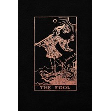 Rota Style The Fool: Tarot Card Journal, Black And Gold - College Ruled Tarot Card Notebook, 6 x 9