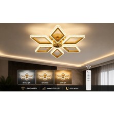 Marsel Lighting PRİZMA 6lı LED Avize 3 Renk LED Secenekli Salon Oturma Odası Avize