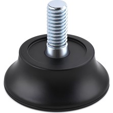 Rota Style 10 Adet Rotil Ayak Ayakları M6 Civatalı 6 mm Siyah Profil Ayağı 2.5 cm