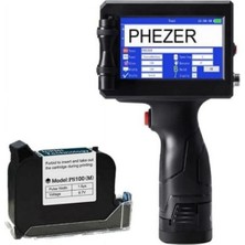 Gümrük Bey Phezer P15 El Tipi Mürekkep Jet Yazıcı Qr Barkod Tarih Logo Baskı 0.5 Inç Nozul