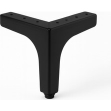 Rota Style Dekor 12 cm Siyah Metal Mobilya Ayağı Dayanıklı Tasarım Koltuk Sehpa Masa Tv Ünitesi Uyumlu