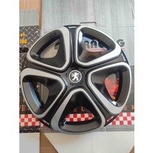 Yk 15 Inç Peugeot 206 / 208 / 301 / 306 / 308 / Partner / Bipper Uyumlu Jant Kapağı 4'lü Takım Amblem Hediyeli