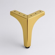 Rota Style Dekor 12 cm Gold Altın Metal Mobilya Ayağı Dayanıklı Tasarım Koltuk Sehpa Masa Tv Ünitesi