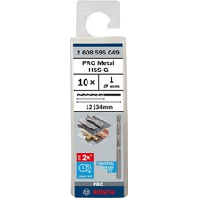 Rota Style Profesyonel Metal Matkap Ucu Hss-G Bilenmiş (10 Adet, Ø 1 Mm), Çap: 1/toplam Uzunluk Mm: 34