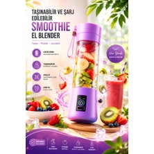 Sayarmarkt USB Şarjlı Portatif Blender 380 ml Paslanmaz Çelik Bıçaklı Smoothie Hazırlayıcı