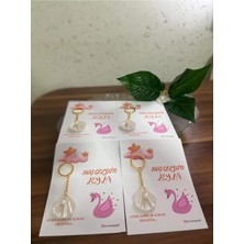 Burc Design Gift Kişiye Özel  Incili Istiridye Anahtarlık Doğum Günü / Yeni Doğum Hediyesi (10 Adet)