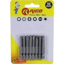 Rota Style Rico 005-KK1130 Ph-Sl-Pz Düz Yıldız Matkap Ucu Seti 8 Parça, 50 mm